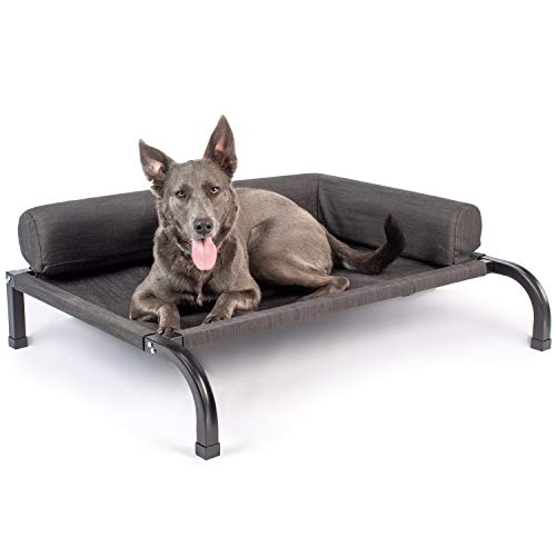 Outdoor Dog Bed with Steel Frame and Waterproof Cover