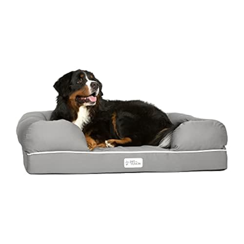 PetFusion Orthopedic Memory Foam Dog Bed, Slate Grey