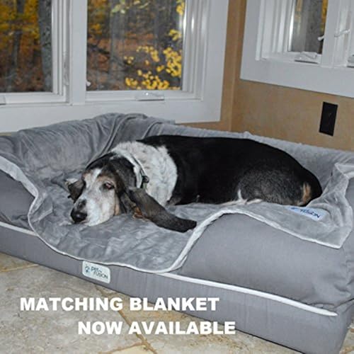 PetFusion Orthopedic Memory Foam Dog Bed, Slate Grey