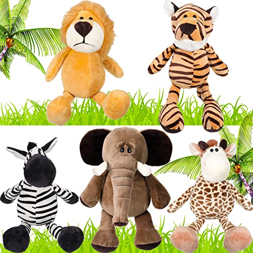 Safari Animals Toy Set: Lions, Tigers, Elephants, Zebras, Giraffes