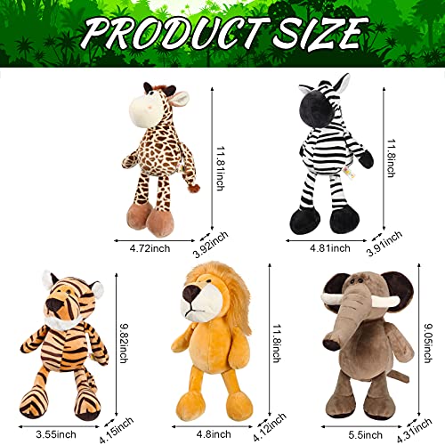 Safari Animals Toy Set: Lions, Tigers, Elephants, Zebras, Giraffes