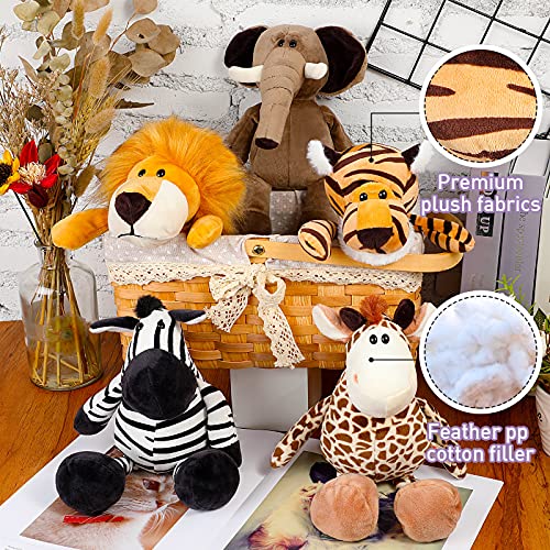Safari Animals Toy Set: Lions, Tigers, Elephants, Zebras, Giraffes