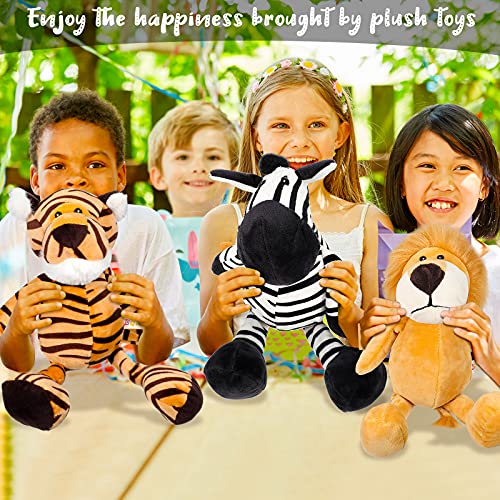 Safari Animals Toy Set: Lions, Tigers, Elephants, Zebras, Giraffes