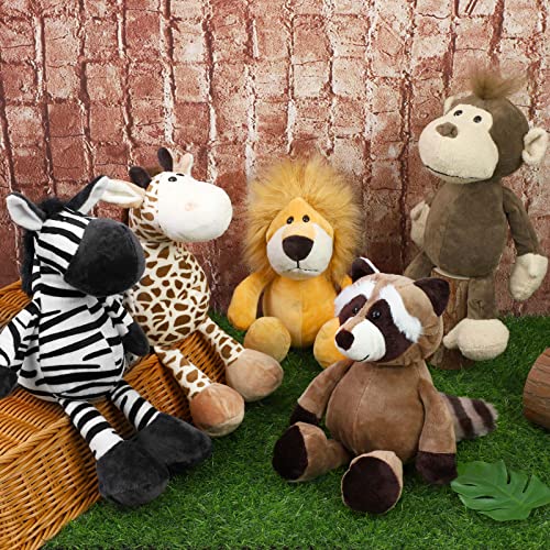 8-Piece Safari Stuffed Animals Set for Animal-themed Parties
