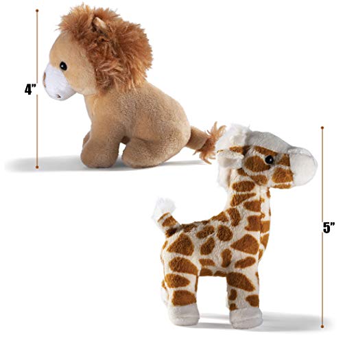 PREXTEX Safari Friends Stuffed Animal Set - 5 Animals