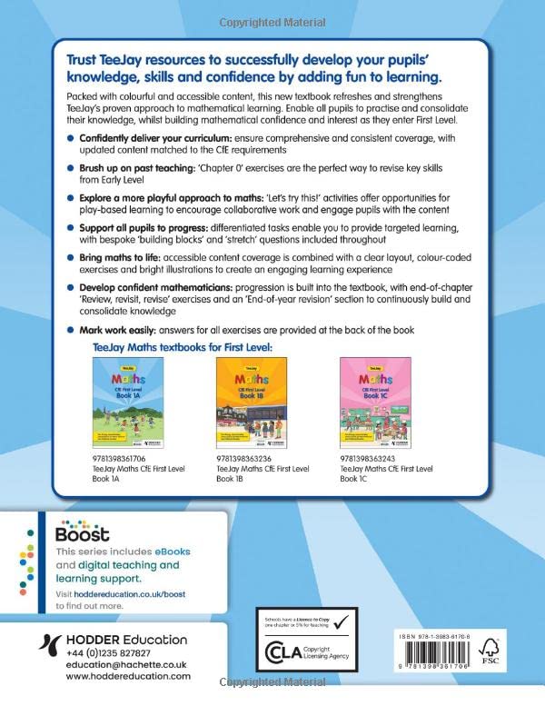 TeeJay Maths CfE First Level Book 1A