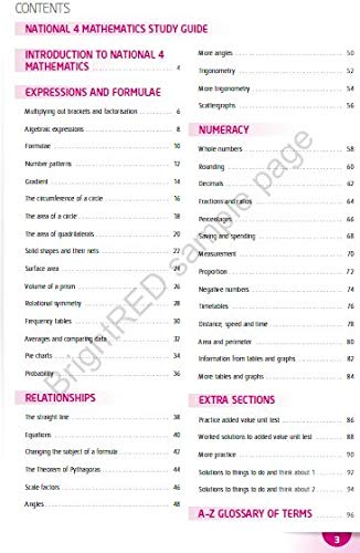 BrightRED National 4 Mathematics Study Guide