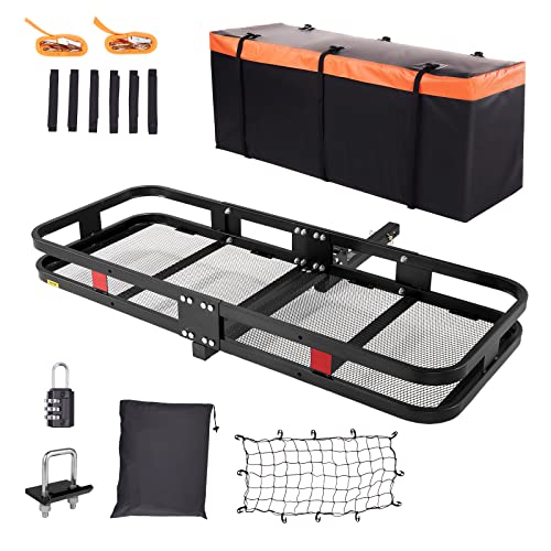 VEVOR 60x24x6 Hitch Mount Cargo Carrier with 500lb Capacity