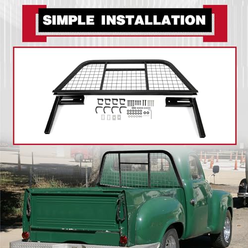 Black Steel Adjustable Safety Rack for Full-Size Truck