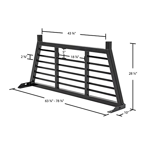 Adjustable Louvered Steel Headache Truck Rack for Pickup Beds