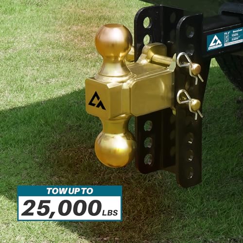 Adjustable Trailer Hitch Ball Mount 2'' Receiver 6Inch Drop/Rise