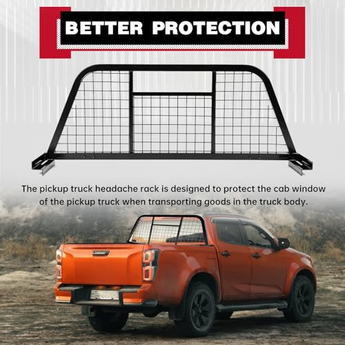 Black Steel Adjustable Safety Rack for Full-Size Truck