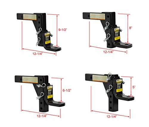Adjustable 8-Position Tow Hitch with 5000 lbs. Capacity