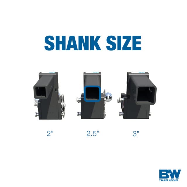 B&W Tow & Stow Adjustable Hitch Ball Mount