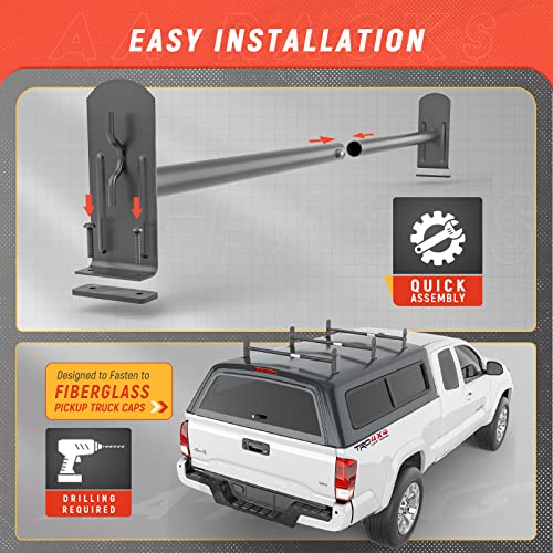 Universal 3 Bar Ladder Roof Van Rack - Black