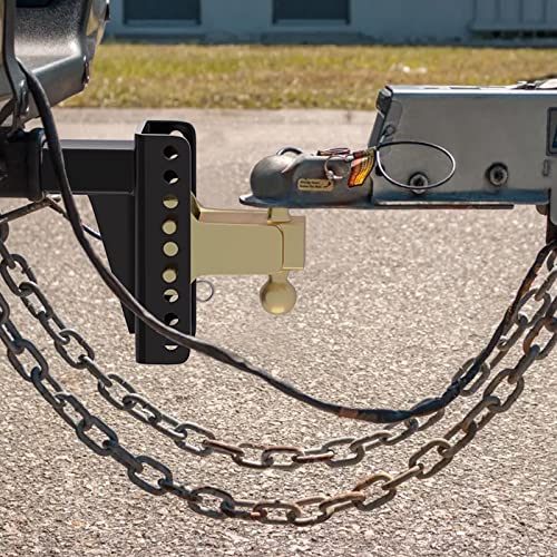 Adjustable Trailer Hitch Ball Mount 2'' Receiver 6Inch Drop/Rise