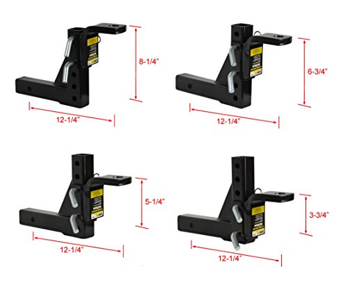 Adjustable 8-Position Tow Hitch with 5000 lbs. Capacity