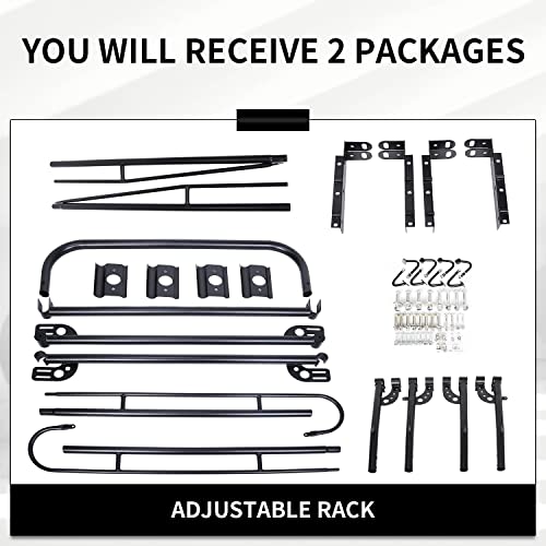 Adjustable Truck Contractors Rack for Ladders and Equipment