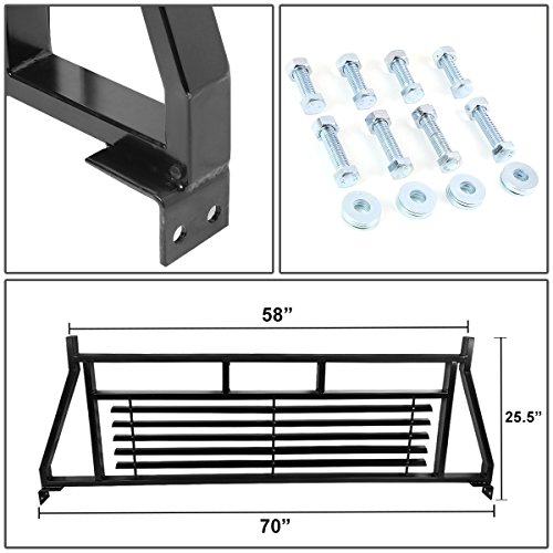 DNA Motoring C-RACK-002 Headache Rack Frame, Black