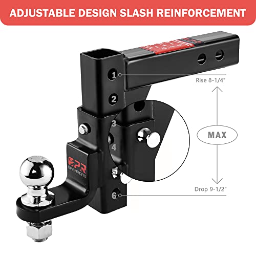 Adjustable Trailer Hitch Ball Mount, 2" Tow Balls, 7500lbs