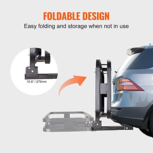 VEVOR 60x24x6 Hitch Mount Cargo Carrier with 500lb Capacity