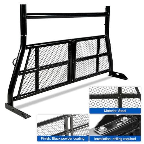 Extendable Pickup Headache Rack Cab Guard with Anchor Points