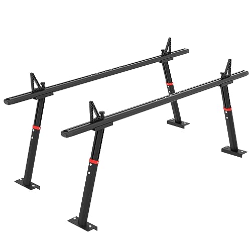 Aluminum Truck Bed Ladder Rack, Adjustable with 800lbs Capacity