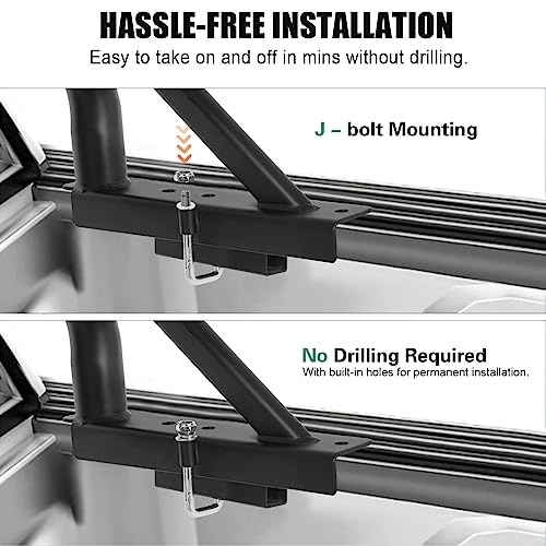 Non-Drilling Heavy Duty Steel Truck Bed Ladder Rack