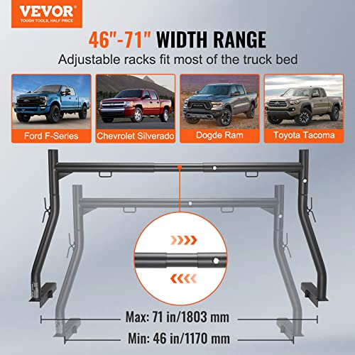 VEVOR Extendable Truck Ladder Rack - 800 lbs Capacity