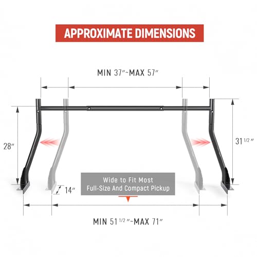 AA-Racks X31 Extendable Steel Pick-Up Truck Ladder Rack