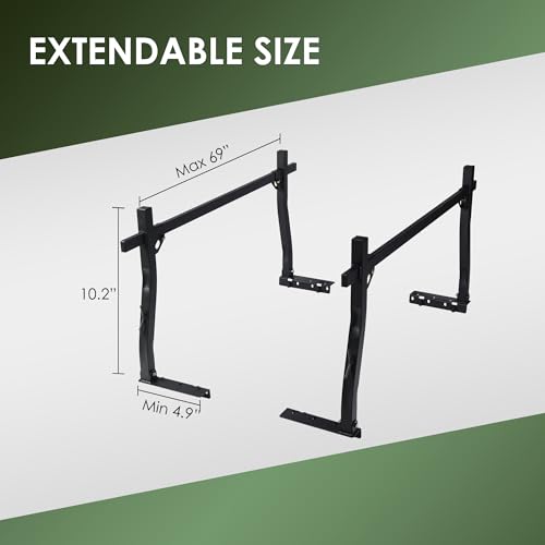 Extendable Universal Steel Pickup Truck Ladder Rack Set