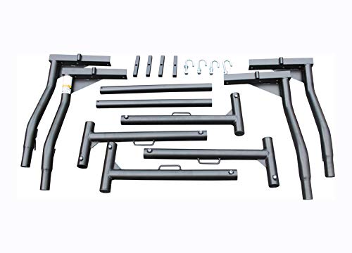 Adjustable Steel Truck Ladder Utility Racks, Black, Set