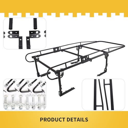 ECOTRIC 1000 LBS Adjustable Truck Bed Utility Rack
