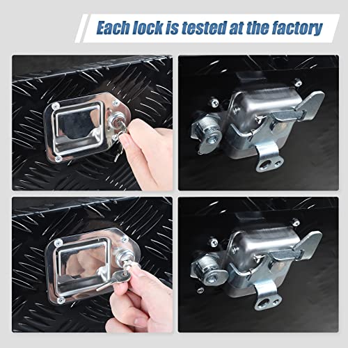 39" Heavy Duty Aluminum Toolbox for Truck Bed Trailers