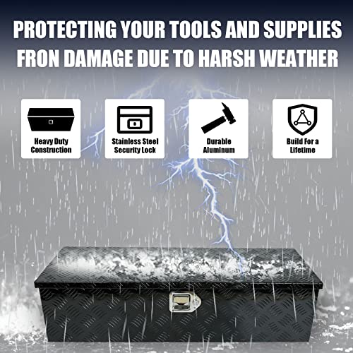 39" Heavy Duty Aluminum Toolbox for Truck Bed Trailers