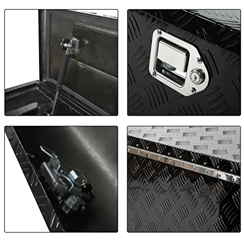 60" Heavy Duty Aluminum Truck Tool Box - Black