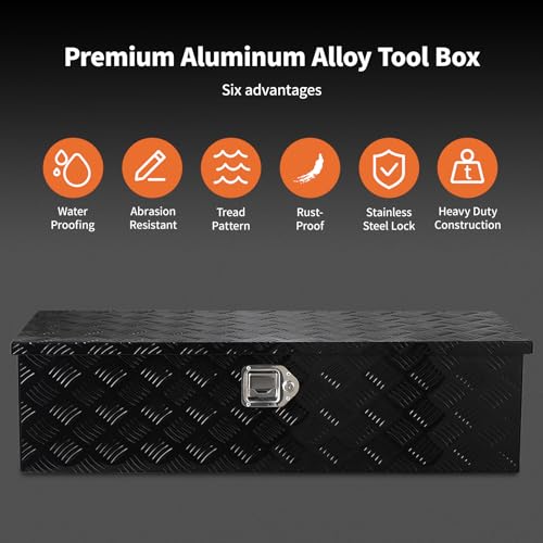 Goldbling Heavy Duty Aluminum Tool Box for Pick Up Trucks