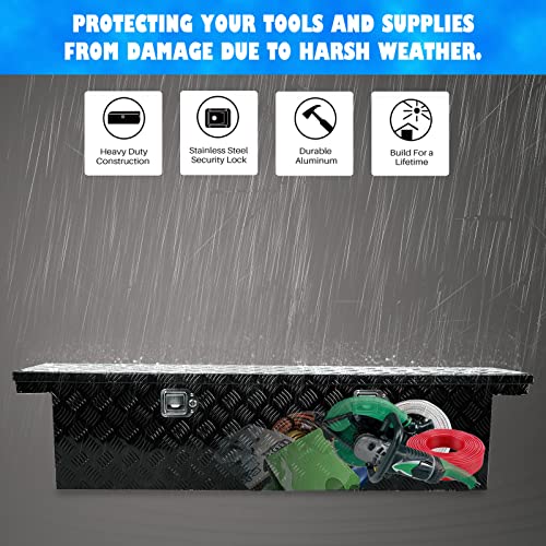 60" Heavy Duty Aluminum Truck Tool Box - Black