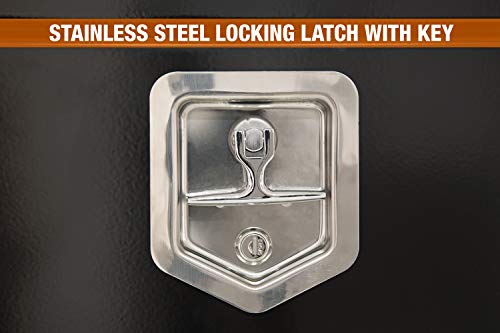 Black Steel Underbody Truck Box with T-Handle Latch