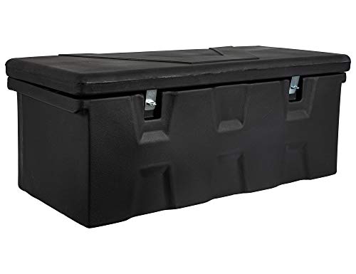 Black Poly All-Purpose Truck Chest, Contractor Toolbox Organizer