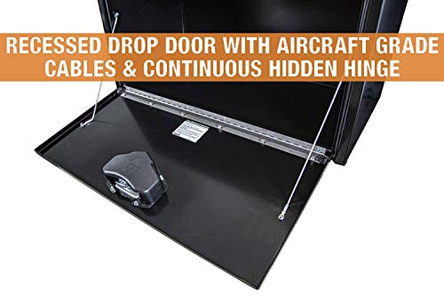 Black Steel Underbody Truck Box with T-Handle Latch