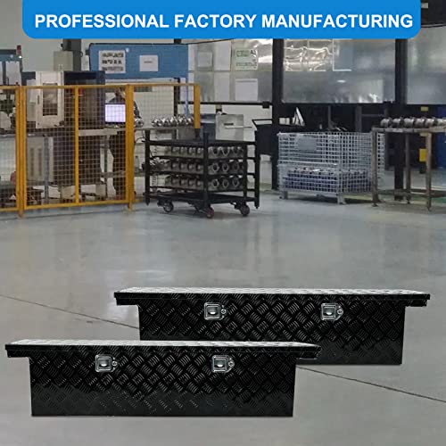 60" Heavy Duty Aluminum Truck Tool Box - Black