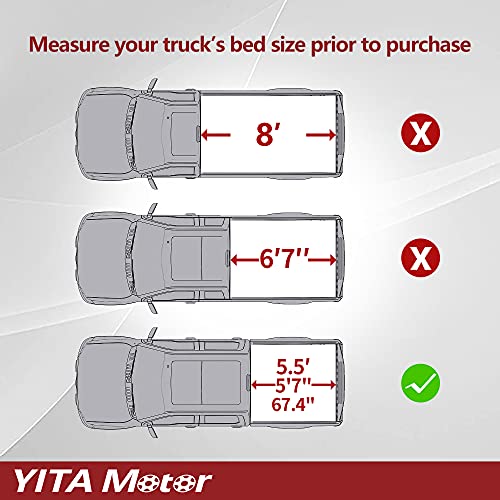 YITAMOTOR Soft Tri-fold Bed Cover for Ford F-150