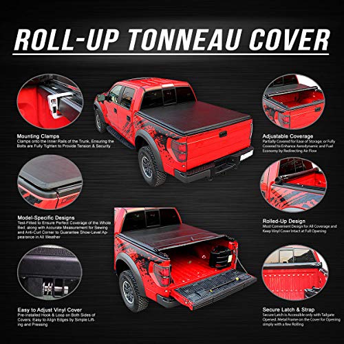 Soft Vinyl Roll-Up Tonneau Cover for Silverado & Sierra