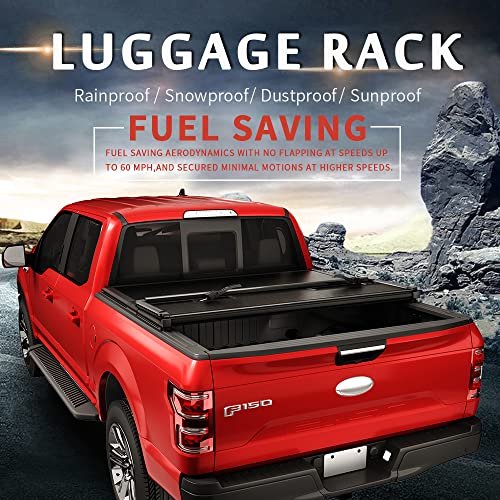 CARMOCAR Tri-Fold Tonneau Cover for Ford F-150