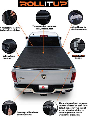 LEER Soft Roll Up Tonneau Cover for Ram 1500