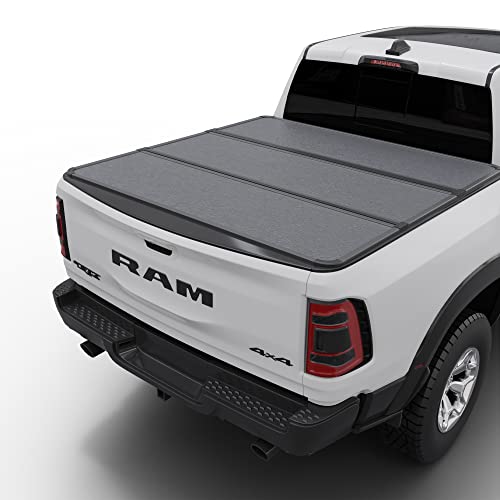 Toptiny Hard Folding Tonneau Cover for Dodge Ram