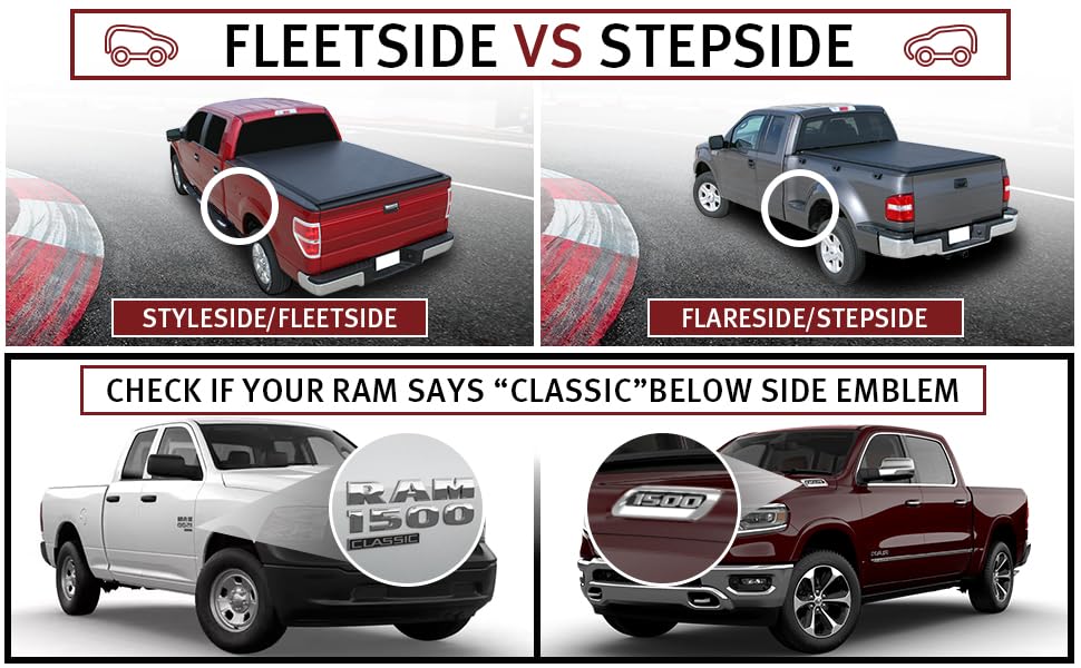 Soft Roll Up Tonneau Cover for Dodge Ram 1500