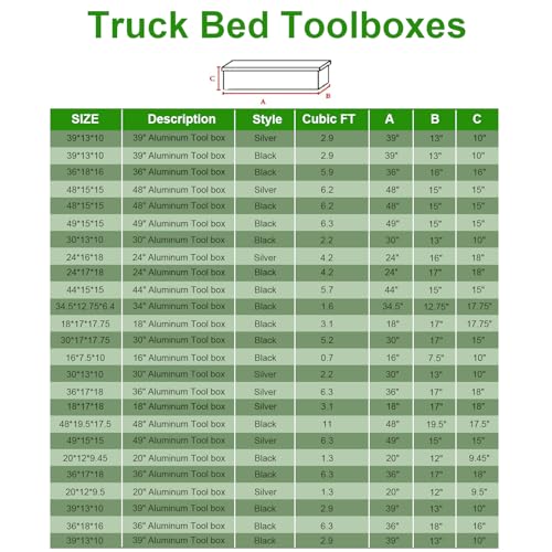 39" Heavy Duty Aluminum Tool Box with Side Handle