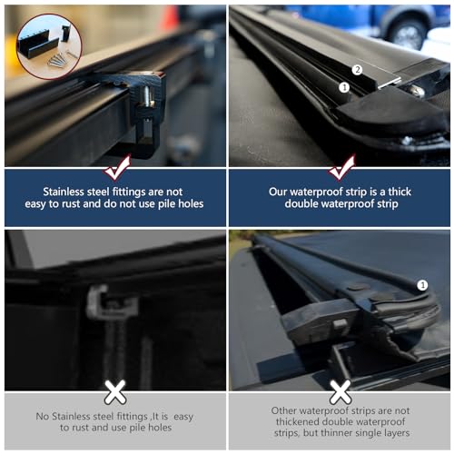 Soft Roll Up Tonneau Cover for Chevy Silverado/Sierra